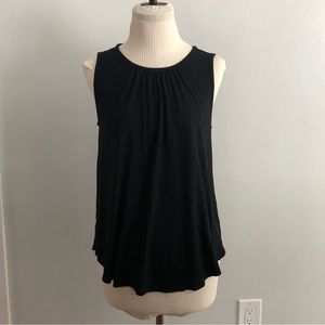 Ann Taylor Loft Black Sleeveless Top with Keyhole Back Closure Size XS